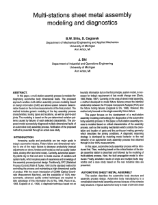 Multi-stations sheet metal assembly modeling and diagnostics B.W.  Shiu, Shi