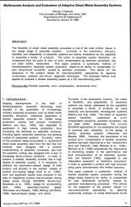 Multivariate Analysis and Evaluation of Adaptive Sheet Metal Assembly Systems