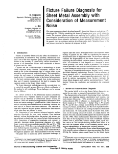 , Fixture  Failure  Diagnosis for Consideration  of  Measurement