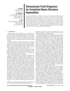 Dimensional Fault Diagnosis for Compliant Beam Structure Assemblies Q. Rong