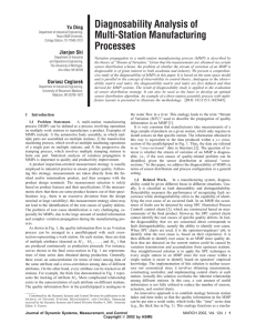 Diagnosability Analysis of Multi-Station Manufacturing Processes Yu Ding