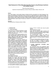 Rapid Deployment of Reconfigurable Assembly Fixtures using Workspace Synthesis