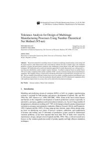 Tolerance Analysis for Design of Multistage Manufacturing Processes Using Number-Theoretical