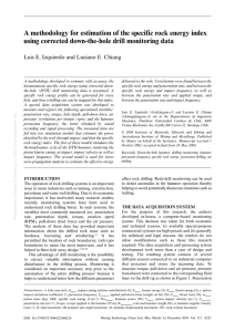 A methodology for estimation of the specific rock energy index