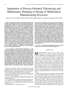 Integration of Process-Oriented Tolerancing and Maintenance Planning in Design of Multistation
