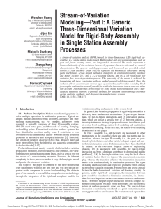 Stream-of-Variation Modeling—Part I: A Generic Three-Dimensional Variation Wenzhen Huang