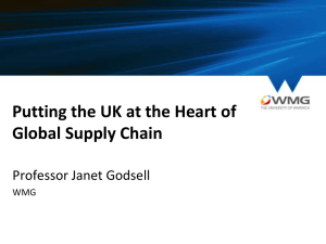 Putting the UK at the Heart of Global Supply Chain WMG