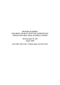 BROADER OR DEEPER? EXPLORING THE MOST EFFECTIVE INTERVENTION