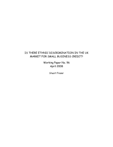 IS THERE ETHNIC DISCRIMINATION IN THE UK Working Paper No. 96