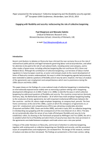Paper prepared for the Symposium ‘Collective bargaining and the flexibility-security... 10 European ILERA Conference, Amsterdam, June 20-22, 2013