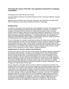 Assessing the impact of the UK’s new regulatory framework for... consultation