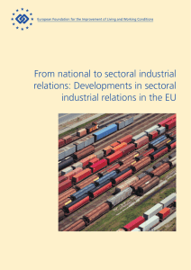 From national to sectoral industrial relations: Developments in sectoral