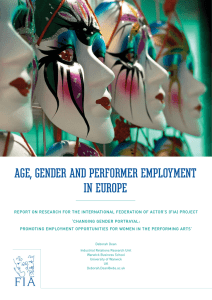 AGE, GENDER AND PERFORMER EMPLOYMENT IN EUROPE