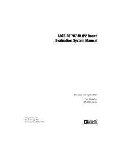 a ADZS-BF707-BLIP2 Board Evaluation System Manual Revision 1.0, April 2015