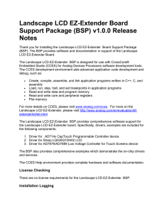 Landscape LCD EZ-Extender Board Support Package (BSP) v1.0.0 Release Notes