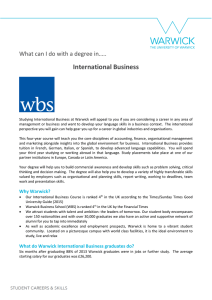 International Business What can I do with a degree in…..