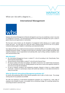 International Management What can I do with a degree in…..