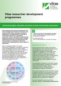 Vitae researcher development programmes