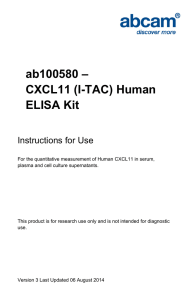 ab100580 – CXCL11 (I-TAC) Human ELISA Kit Instructions for Use