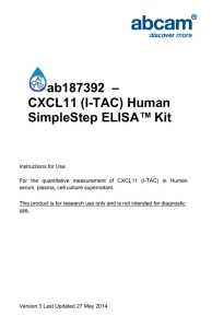 ab187392  – CXCL11 (I-TAC) Human SimpleStep ELISA™ Kit