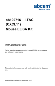 ab100716 – I-TAC (CXCL11) Mouse ELISA Kit Instructions for Use