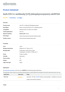 Anti-CD11c antibody [3.9] (Allophycocyanin) ab95764