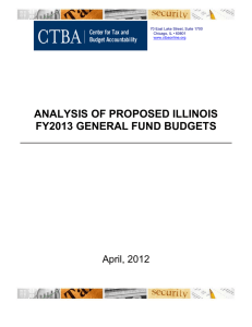 ANALYSIS OF PROPOSED ILLINOIS FY2013 GENERAL FUND BUDGETS April, 2012