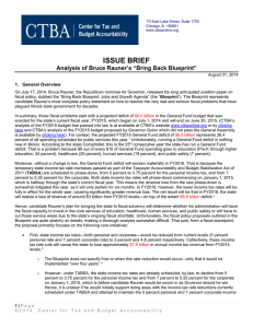 ISSUE BRIEF Analysis of Bruce Rauner’s “Bring Back Blueprint”