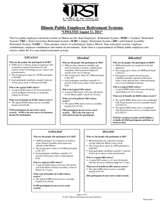 Illinois Public Employee Retirement Systems  *UPDATED August 11, 2011*