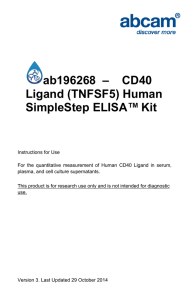 ab196268  –    CD40 Ligand (TNFSF5) Human SimpleStep ELISA™ Kit