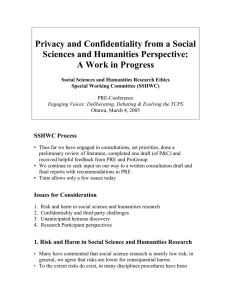 Privacy and Confidentiality from a Social Sciences and Humanities Perspective: