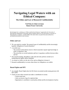 Navigating Legal Waters with an Ethical Compass: