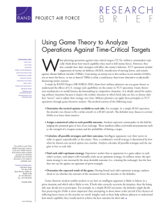 W Using Game Theory to Analyze Operations Against Time-Critical Targets
