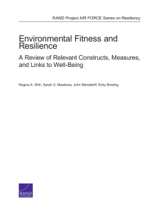 Environmental Fitness and Resilience A Review of Relevant Constructs, Measures,