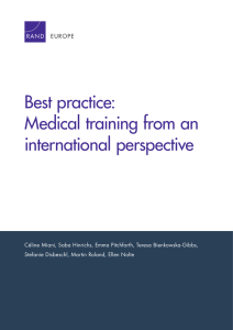 Best practice: Medical training from an international perspective EUROPE