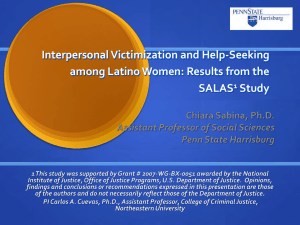 Interpersonal Victimization and Help-Seeking among Latino Women: Results from the SALAS Study
