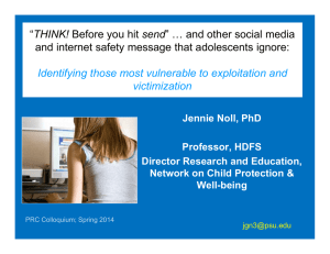 THINK! and internet safety message that adolescents ignore: