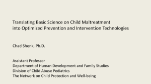 Translating Basic Science on Child Maltreatment