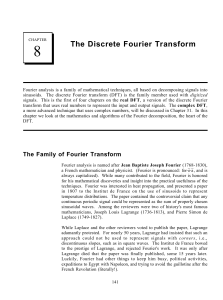 8 The Discrete Fourier Transform