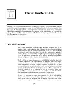 11 Fourier Transform Pairs