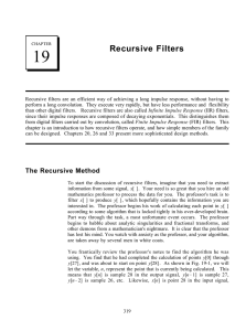 19 Recursive Filters