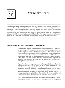 20 Chebyshev Filters