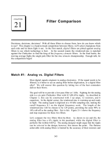 21 Filter Comparison