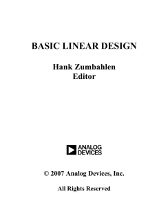 A  BASIC LINEAR DESIGN Hank Zumbahlen