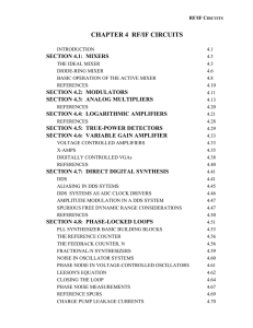 CHAPTER 4  RF/IF CIRCUITS  SECTION 4.1:  MIXERS