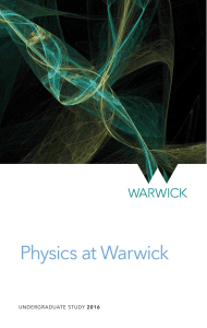 Physics at Warwick 2016