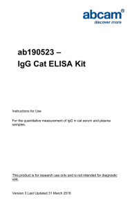 ab190523 – IgG Cat ELISA Kit