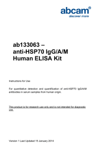 ab133063 – anti-HSP70 IgG/A/M Human ELISA Kit