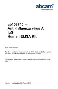 ab108745  – Anti-Influenza virus A IgG Human ELISA Kit