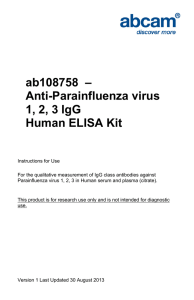 ab108758  – Anti-Parainfluenza virus 1, 2, 3 IgG Human ELISA Kit